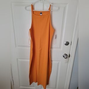 Old Navy Orange Sleeveless Dress